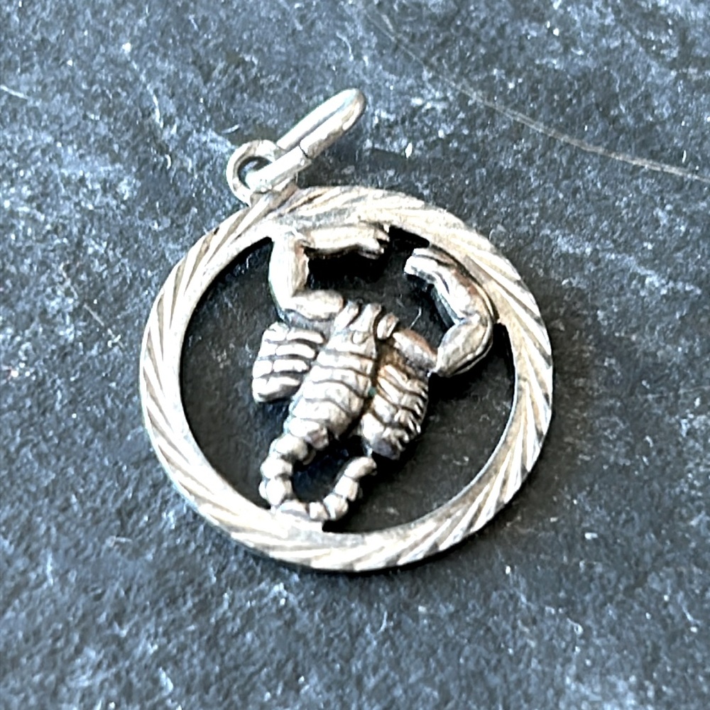 Vintage EuropeanSilver Scorpio Pendant/Charm